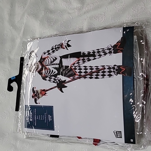 Kids Sinister Jester Halloween Costume Size Large - Picture 5 of 9
